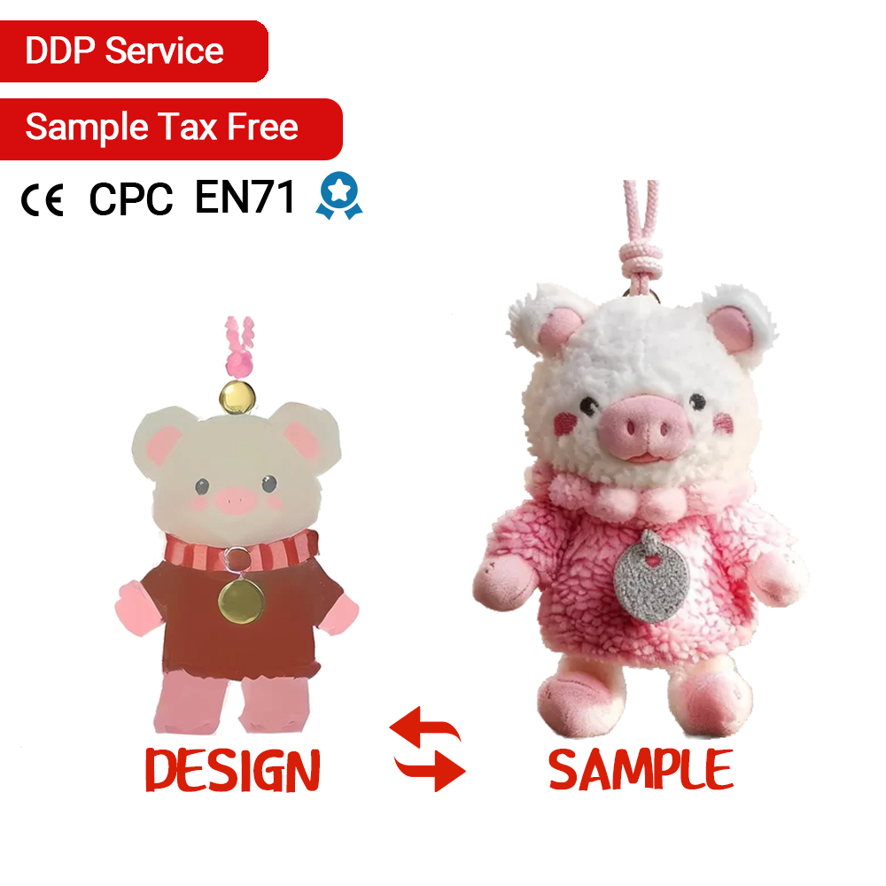 Custom plush keychain, turn your design to plush keychain