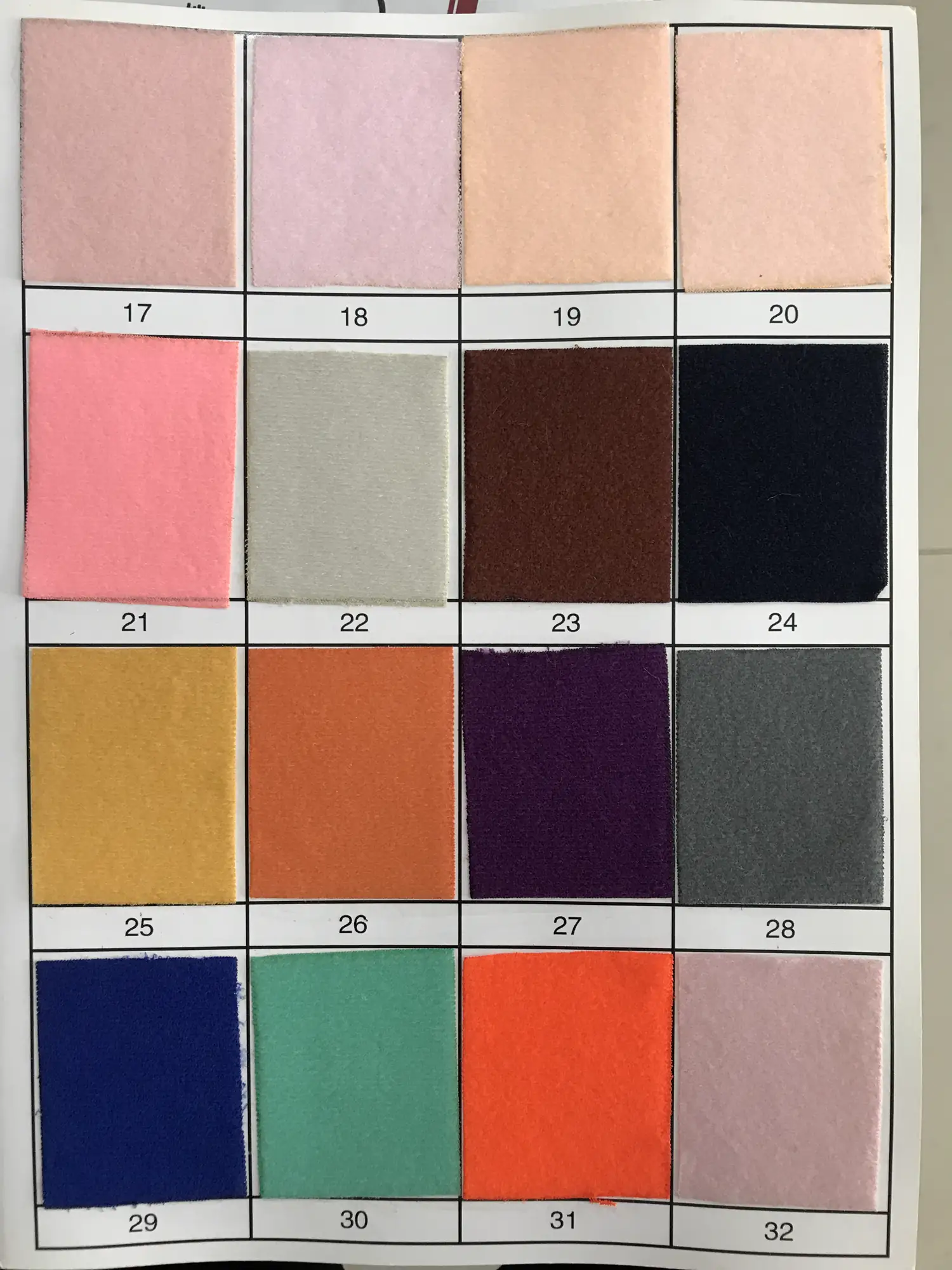 Tianzhu Nylon Velour - Tianzhu Nylon Velour colors 33-48