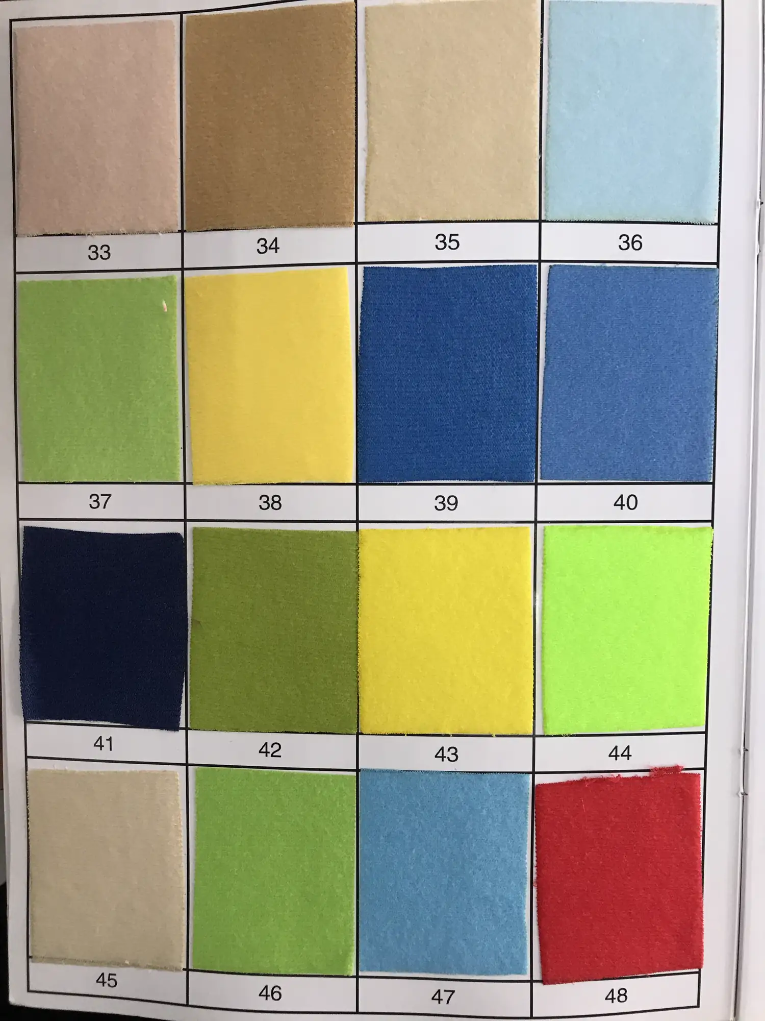 Tianzhu Nylon Velour - Tianzhu Nylon Velour colors 49-64