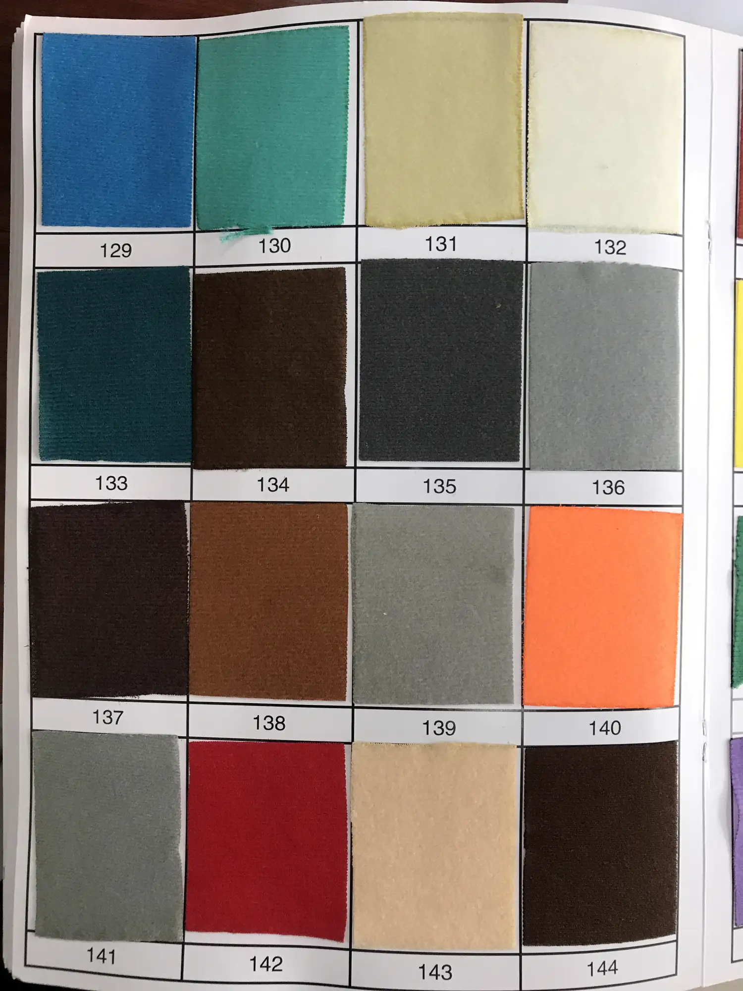 Tianzhu Nylon Velour - Tianzhu Nylon Velour colors 129-144