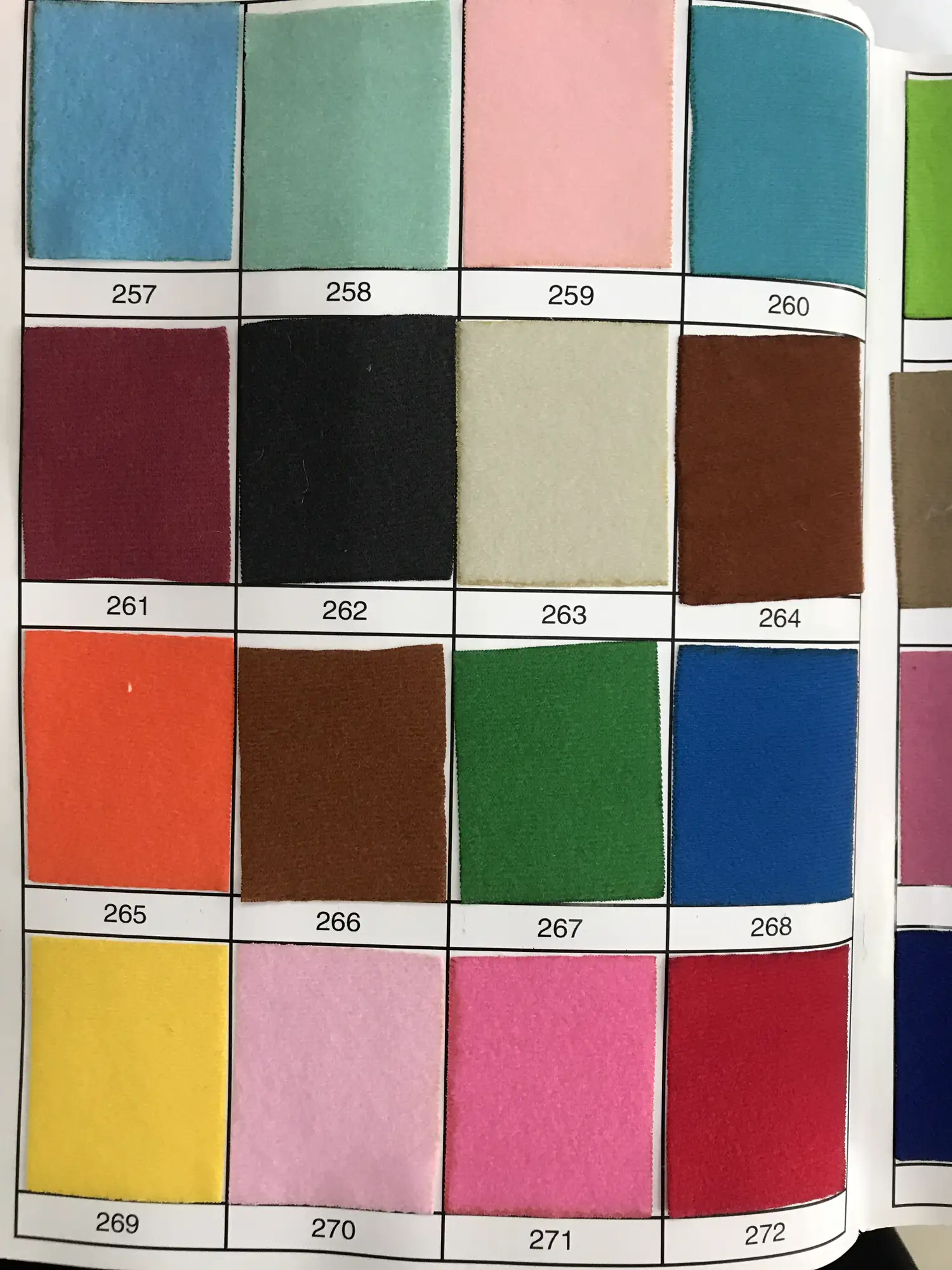Tianzhu Nylon Velour - Tianzhu Nylon Velour colors 257-272